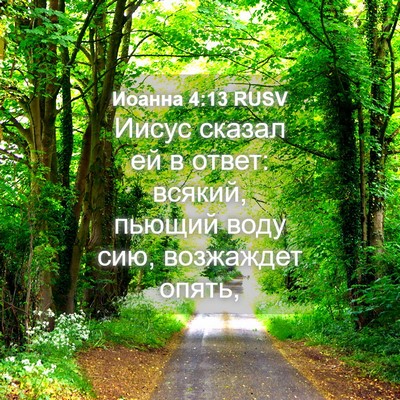 Picture 04 - Иоанна 4:13 RUSV - Иисус сказал ей в ответ: - Bible Verse Picture