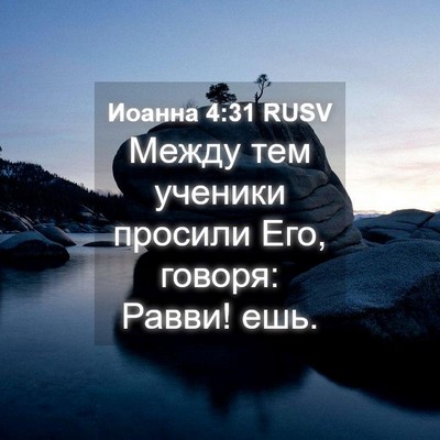 Picture 04 - Иоанна 4:31 RUSV - Между тем ученики просили - Bible Verse Picture