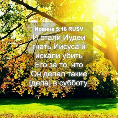 Picture 04 - Иоанна 5:16 RUSV - И стали Иудеи гнать Иисуса - Bible Verse Picture