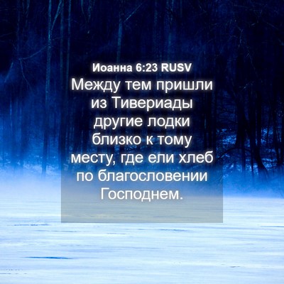Picture 04 - Иоанна 6:23 RUSV - Между тем пришли из - Bible Verse Picture