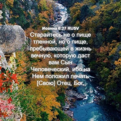 Picture 04 - Иоанна 6:27 RUSV - Старайтесь не о пище - Bible Verse Picture