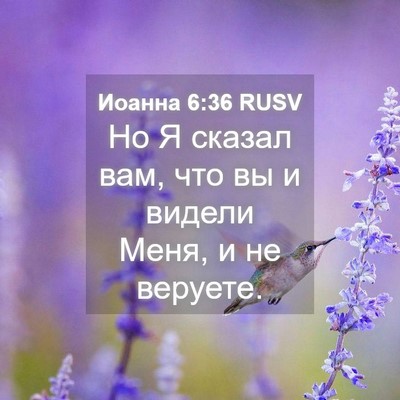 Picture 04 - Иоанна 6:36 RUSV - Но Я сказал вам, что вы и - Bible Verse Picture