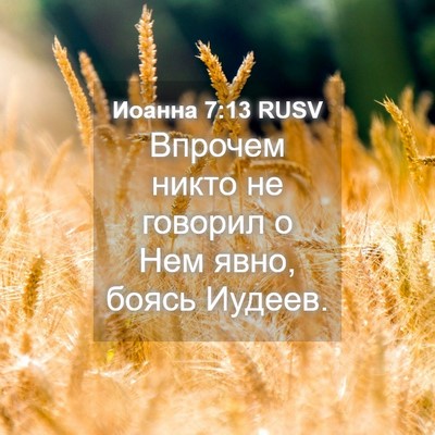Picture 04 - Иоанна 7:13 RUSV - Впрочем никто не говорил о - Bible Verse Picture