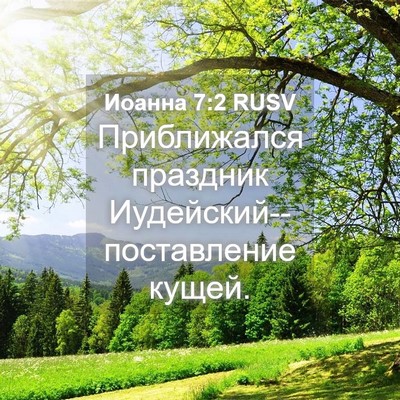 Picture 04 - Иоанна 7:2 RUSV - Приближался праздник - Bible Verse Picture