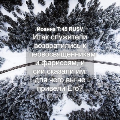 Picture 04 - Иоанна 7:45 RUSV - Итак служители - Bible Verse Picture