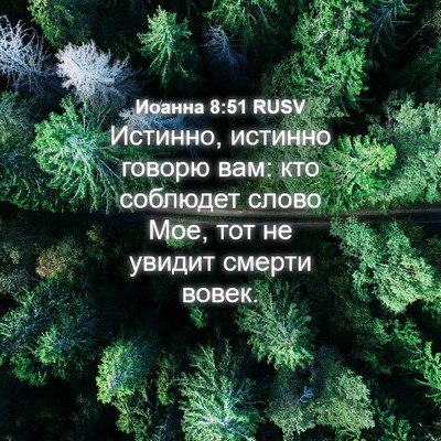 Picture 04 - Иоанна 8:51 RUSV - Истинно, истинно говорю - Bible Verse Picture