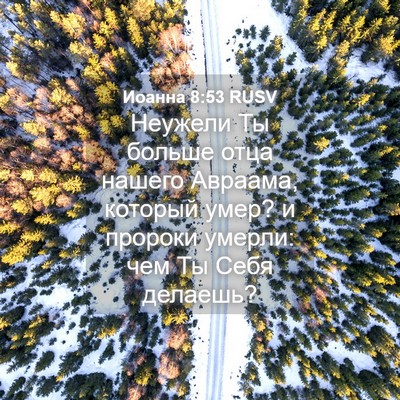 Picture 04 - Иоанна 8:53 RUSV - Неужели Ты больше отца - Bible Verse Picture