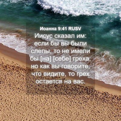 Picture 04 - Иоанна 9:41 RUSV - Иисус сказал им: если бы вы - Bible Verse Picture