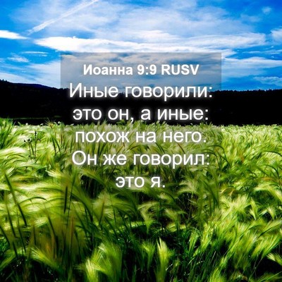 Picture 04 - Иоанна 9:9 RUSV - Иные говорили: это он, а - Bible Verse Picture