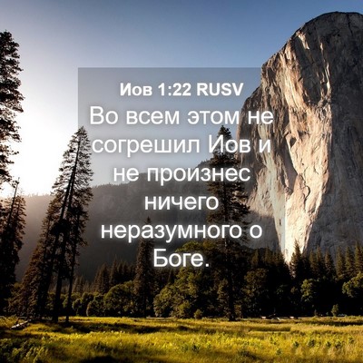 Picture 04 - Иов 1:22 RUSV - Во всем этом не согрешил - Bible Verse Picture