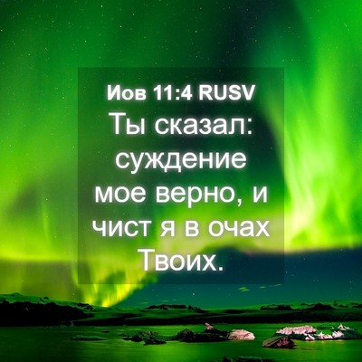 Picture 04 - Иов 11:4 RUSV - Ты сказал: суждение мое - Bible Verse Picture