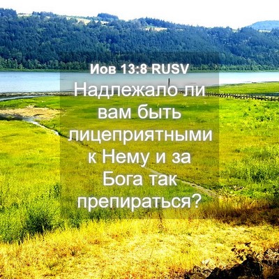 Picture 04 - Иов 13:8 RUSV - Надлежало ли вам быть - Bible Verse Picture