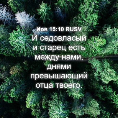 Picture 04 - Иов 15:10 RUSV - И седовласый и старец есть - Bible Verse Picture