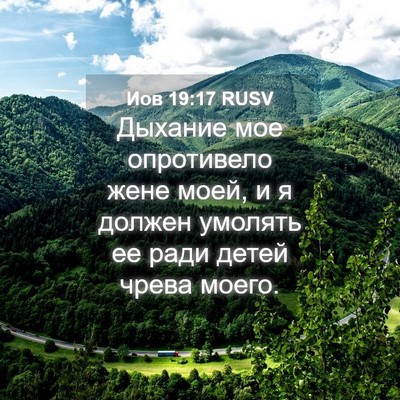 Picture 04 - Иов 19:17 RUSV - Дыхание мое опротивело - Bible Verse Picture