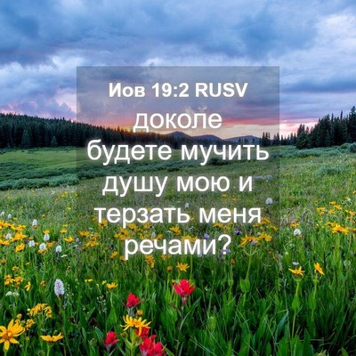 Picture 04 - Иов 19:2 RUSV - доколе будете мучить душу - Bible Verse Picture