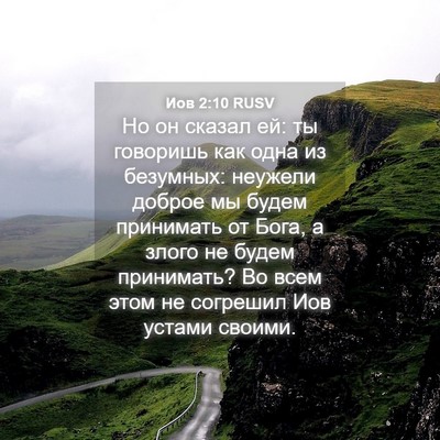 Picture 04 - Иов 2:10 RUSV - Но он сказал ей: ты - Bible Verse Picture