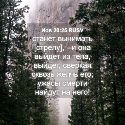 Picture 04 - Иов 20:25 RUSV - станет вынимать [стрелу], - Bible Verse Picture