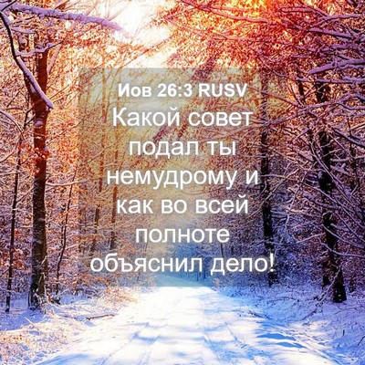 Picture 04 - Иов 26:3 RUSV - Какой совет подал ты - Bible Verse Picture