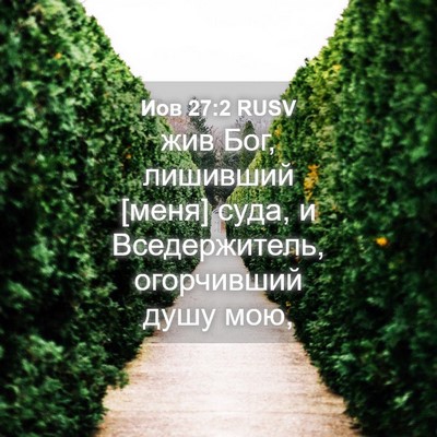 Picture 04 - Иов 27:2 RUSV - жив Бог, лишивший [меня] - Bible Verse Picture