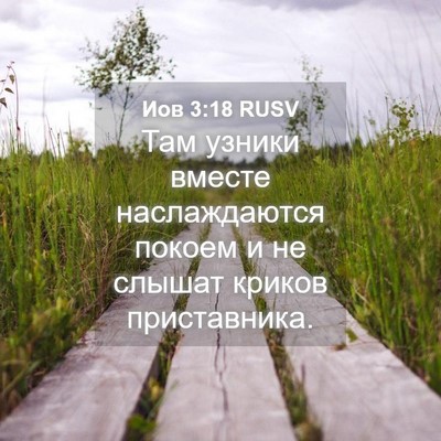 Picture 04 - Иов 3:18 RUSV - Там узники вместе - Bible Verse Picture