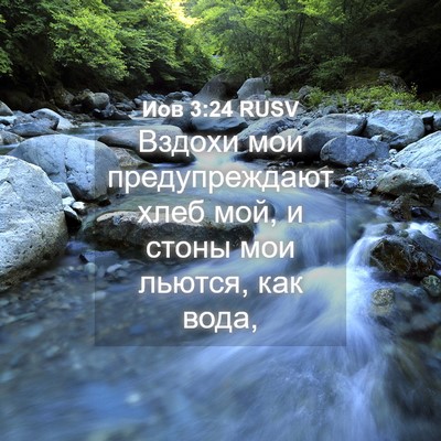 Picture 04 - Иов 3:24 RUSV - Вздохи мои предупреждают - Bible Verse Picture