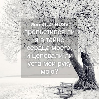 Picture 04 - Иов 31:27 RUSV - прельстился ли я в тайне - Bible Verse Picture