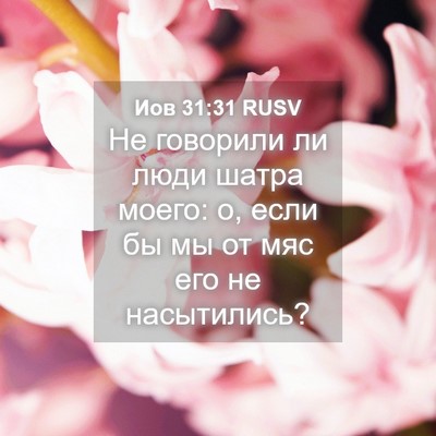 Picture 04 - Иов 31:31 RUSV - Не говорили ли люди шатра - Bible Verse Picture