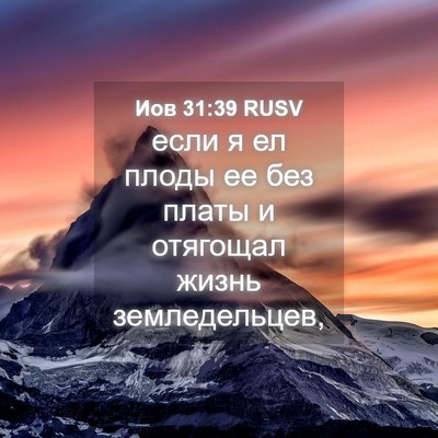 Picture 04 - Иов 31:39 RUSV - если я ел плоды ее без - Bible Verse Picture