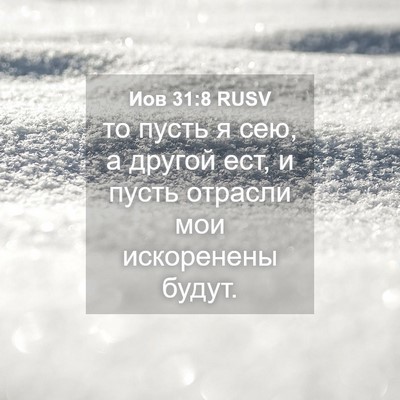 Picture 04 - Иов 31:8 RUSV - то пусть я сею, а другой - Bible Verse Picture