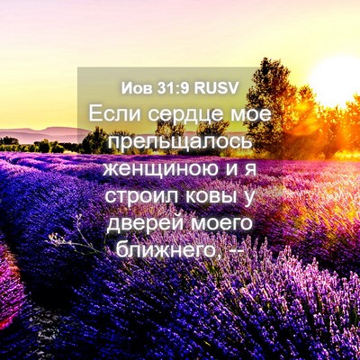Picture 04 - Иов 31:9 RUSV - Если сердце мое - Bible Verse Picture