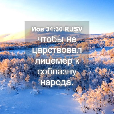Picture 04 - Иов 34:30 RUSV - чтобы не царствовал - Bible Verse Picture
