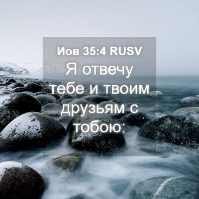 Picture 04 - Иов 35:4 RUSV - Я отвечу тебе и твоим - Bible Verse Picture