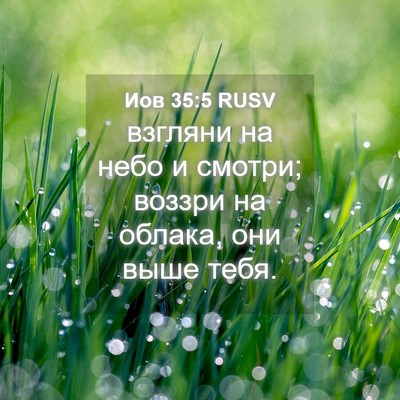 Picture 04 - Иов 35:5 RUSV - взгляни на небо и смотри; - Bible Verse Picture