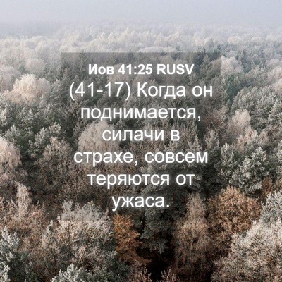 Picture 04 - Иов 41:25 RUSV - (41-17) Когда он поднимается, - Bible Verse Picture