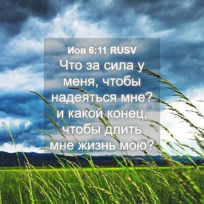 Picture 04 - Иов 6:11 RUSV - Что за сила у меня, чтобы - Bible Verse Picture