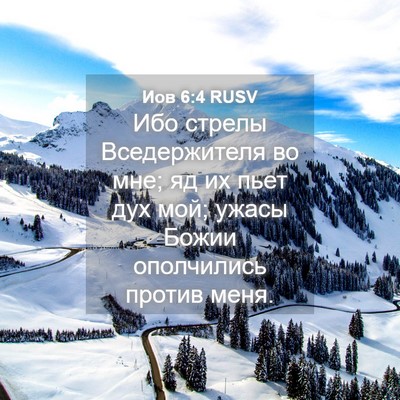 Picture 04 - Иов 6:4 RUSV - Ибо стрелы Вседержителя во - Bible Verse Picture