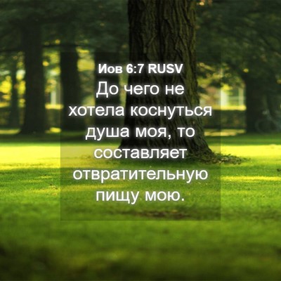 Picture 04 - Иов 6:7 RUSV - До чего не хотела - Bible Verse Picture