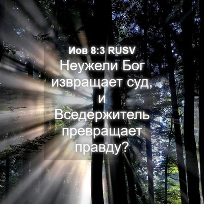 Picture 04 - Иов 8:3 RUSV - Неужели Бог извращает суд, - Bible Verse Picture