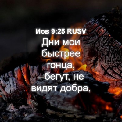 Picture 04 - Иов 9:25 RUSV - Дни мои быстрее гонца, - Bible Verse Picture