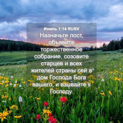 Picture 04 - Иоиль 1:14 RUSV - Назначьте пост, объявите - Bible Verse Picture