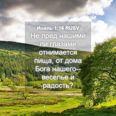 Picture 04 - Иоиль 1:16 RUSV - Не пред нашими ли глазами - Bible Verse Picture