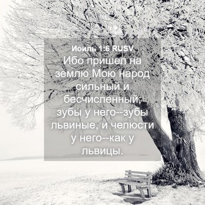 Picture 04 - Иоиль 1:6 RUSV - Ибо пришел на землю Мою - Bible Verse Picture