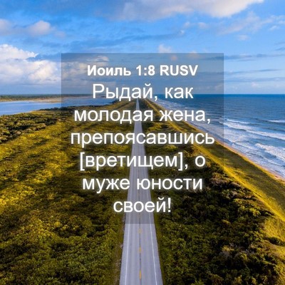 Picture 04 - Иоиль 1:8 RUSV - Рыдай, как молодая жена, - Bible Verse Picture