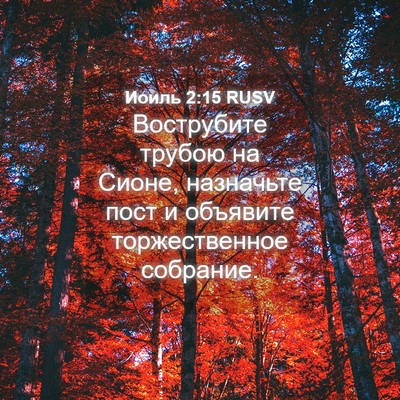Picture 04 - Иоиль 2:15 RUSV - Вострубите трубою на - Bible Verse Picture