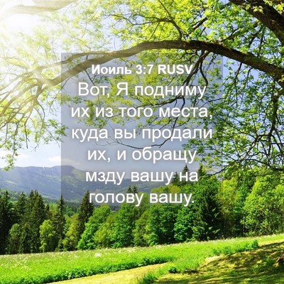 Picture 04 - Иоиль 3:7 RUSV - Вот, Я подниму их из того - Bible Verse Picture