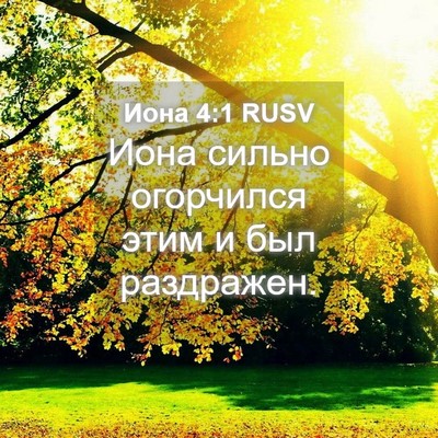 Picture 04 - Иона 4:1 RUSV - Иона сильно огорчился этим - Bible Verse Picture