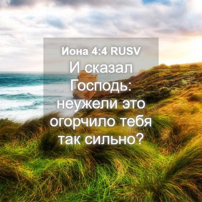 Picture 04 - Иона 4:4 RUSV - И сказал Господь: неужели - Bible Verse Picture