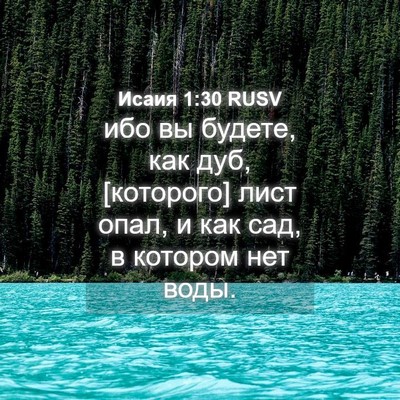 Picture 04 - Исаия 1:30 RUSV - ибо вы будете, как дуб, - Bible Verse Picture
