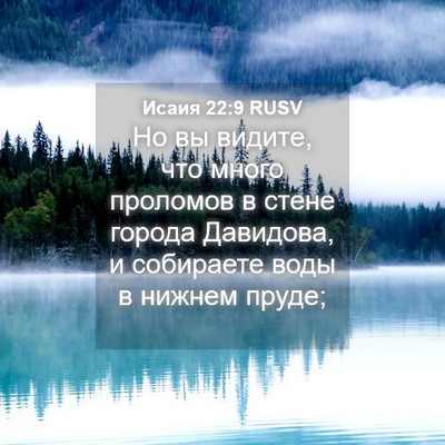 Picture 04 - Исаия 22:9 RUSV - Но вы видите, что много - Bible Verse Picture