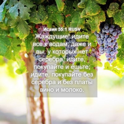 Picture 04 - Исаия 55:1 RUSV - Жаждущие! идите все к - Bible Verse Picture